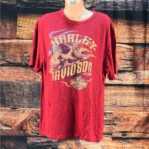 Harley-Davidson Red Skull Graphic Tee